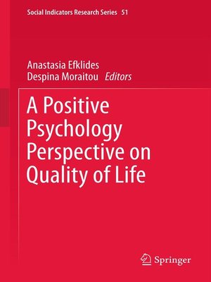 cover image of A Positive Psychology Perspective on Quality of Life
